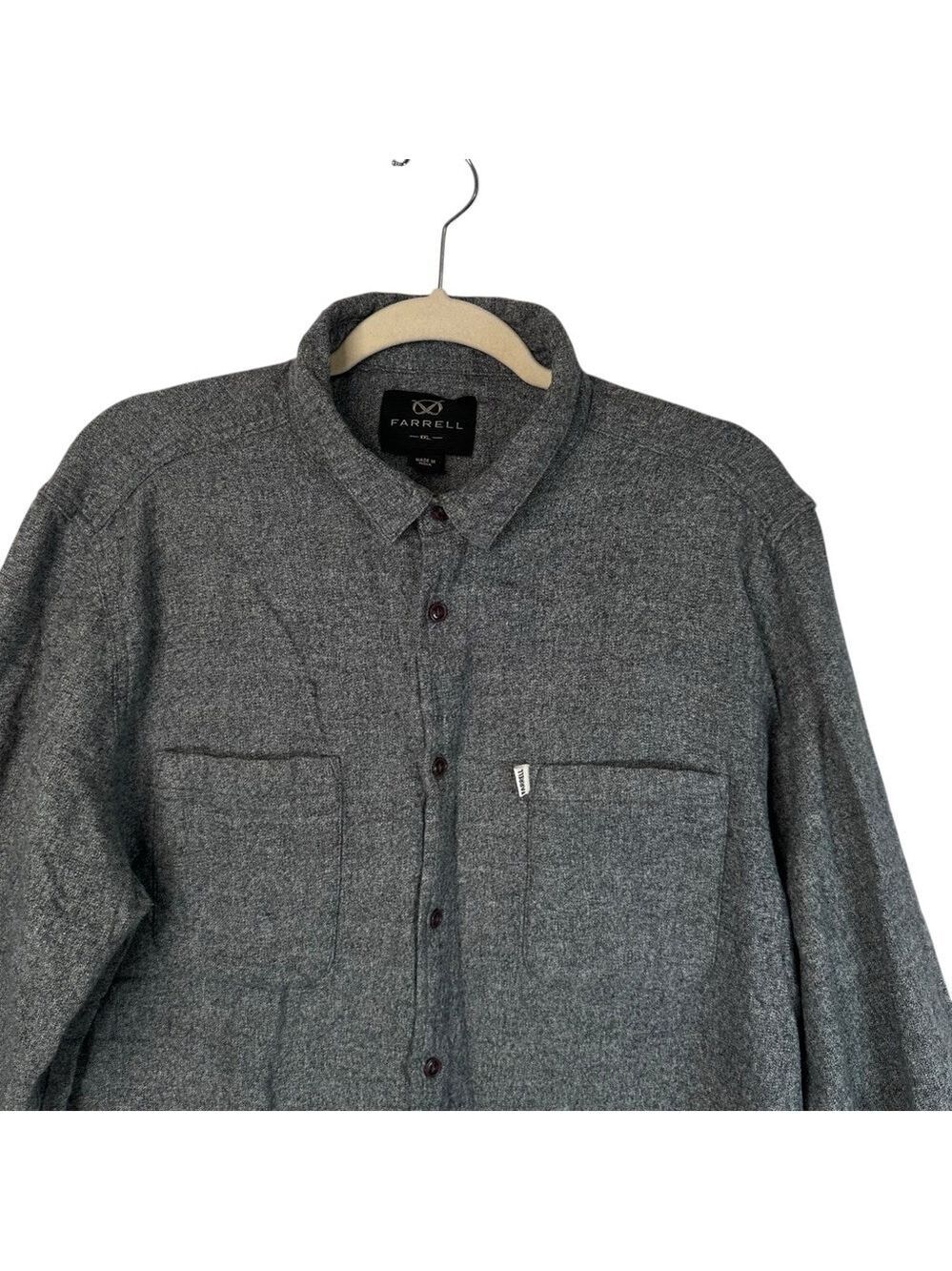 Farrell Flannel Shirt XXL Grey Button Up Long Sleeve Heritagecore Soft Warm - Picture 6 of 15